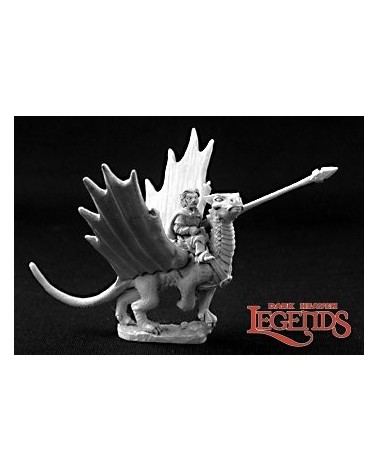 Roderic Ambermead and Glitter, Halfling on Dragon