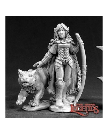 Aeris, Female Elf Ranger and Panther
