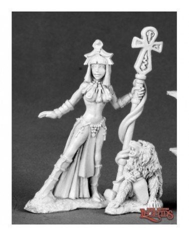 Egyptian Priestess and Baboon