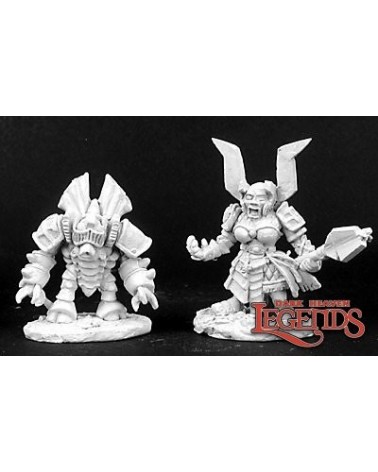 Duergar Cleric and Golem