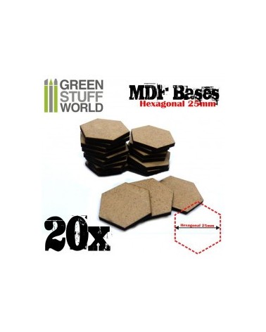 MDF Bases - Hexagonal 25 mm