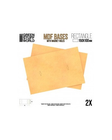 MDF Bases - Rectangular 100x150mm - Pack2