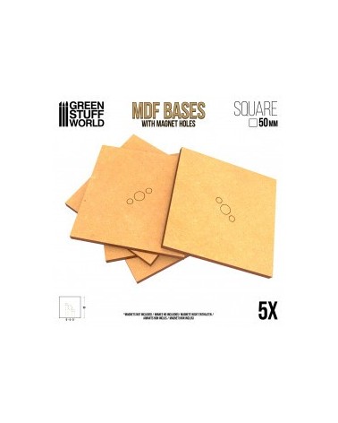 MDF Bases - Square 50 mm
