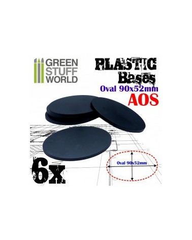 Plastic Bases - Oval Pill 90x52mm AOS