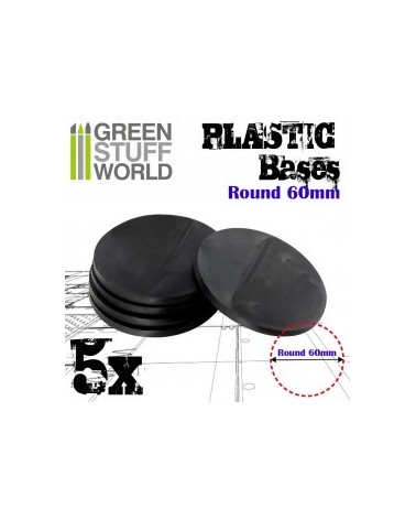 Plastic Bases - Round 60 mm BLACK