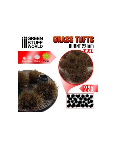 Grass TUFTS XXL - 22mm self-adhesive - BURNT