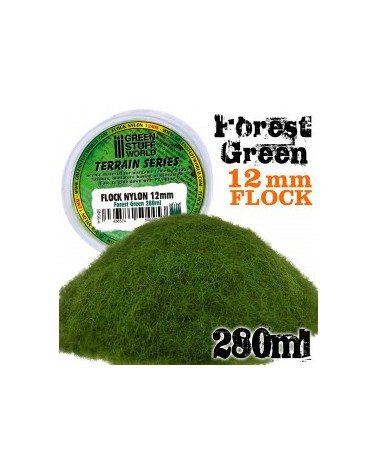 Static Grass Flock 12mm - Forest Green - 280 ml