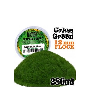 Static Grass Flock 12mm - Grass Green - 280 ml