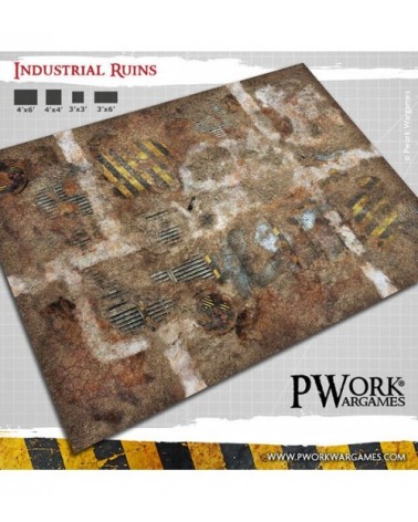 Industrial Ruins - Wargames Terrain Mat 44x60