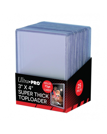 Pack de 25 Sleeves pour cartes de collection - 3" X 4" THICK 75PT TOPLOADER