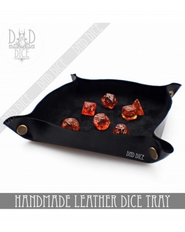 Italian Leather Dice Tray - Handmade