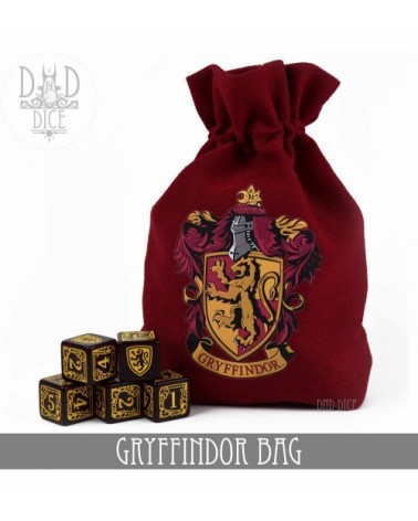 Harry Potter Gryffindor Dice Bag & 5D6