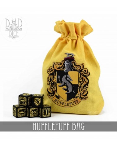 Harry Potter Hufflepuff Dice Bag & 5D6