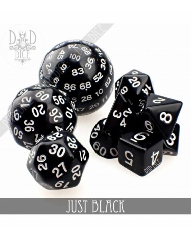 Just Black - 10 Dice Set