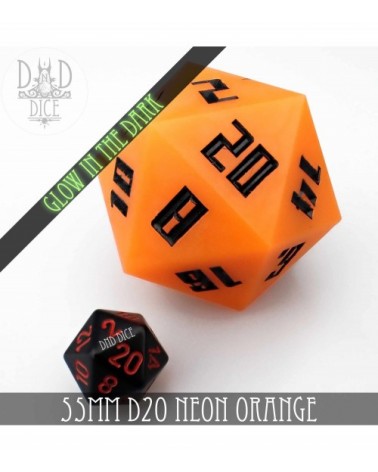 55mm D20 Neon Orange (Glow)
