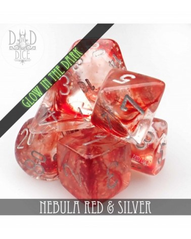 Nebula Red & Silver Glow in the Dark