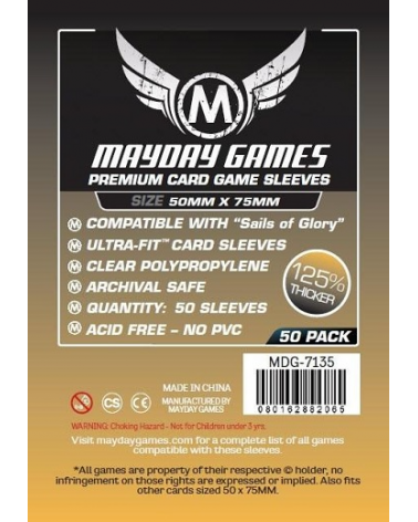 Fourres pour cartes "SAILS OF GLORY" CARD SLEEVES (50X75MM) (PREMIUM)