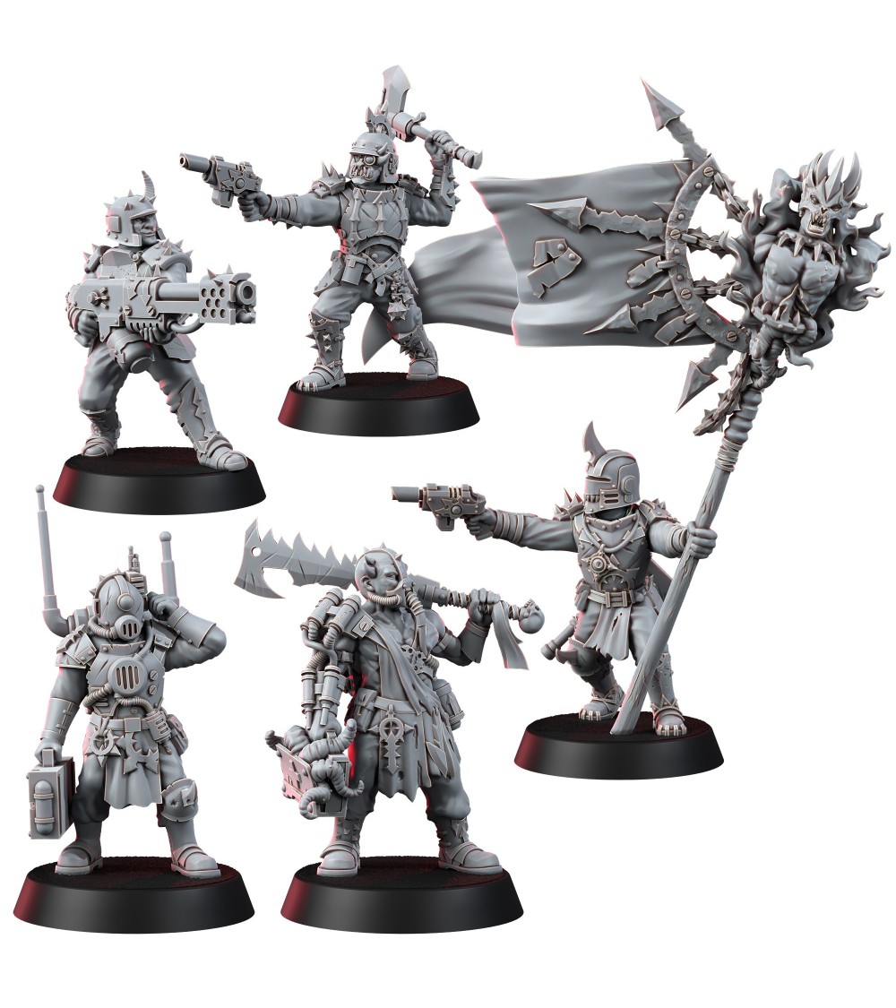 Chaos Renegades Of Pain Command Squad (5U)