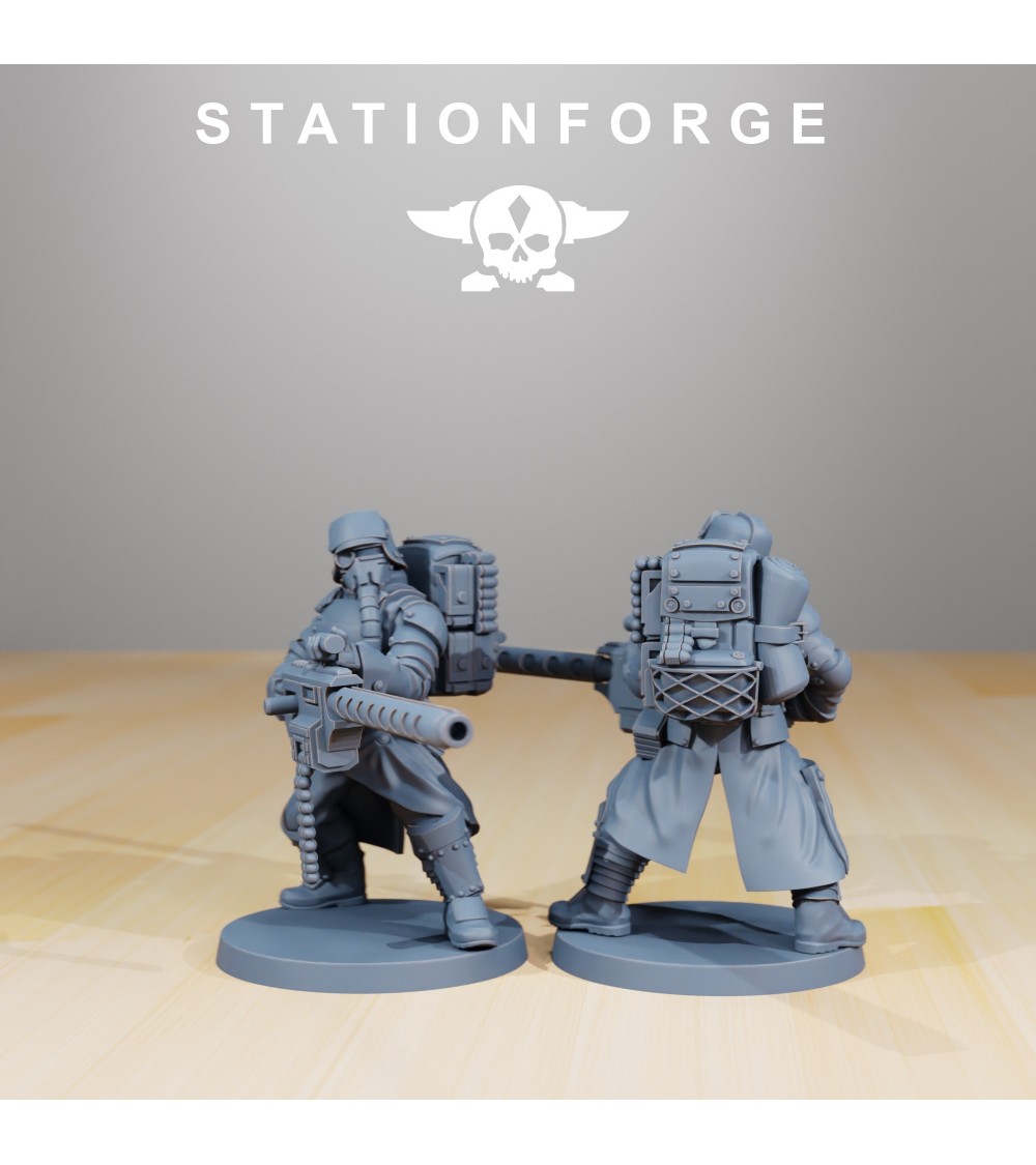 Grim Guard Armored Soldier With Heavy Stubber