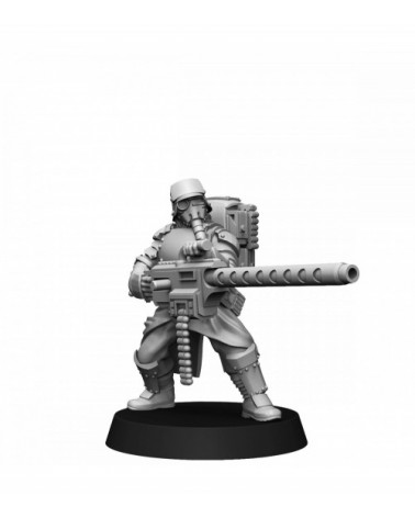 Grim Guard Armored Soldier With Heavy Stubber