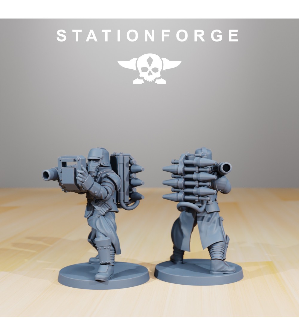 Grim Guard Armored Soldier With Missile Launcher