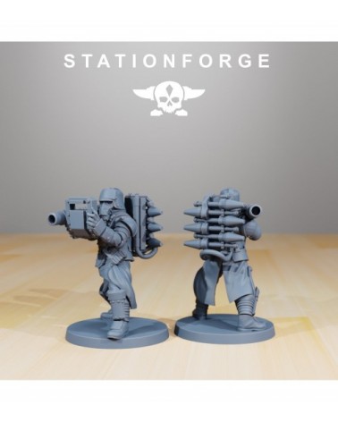 Grim Guard Armored Soldier With Missile Launcher