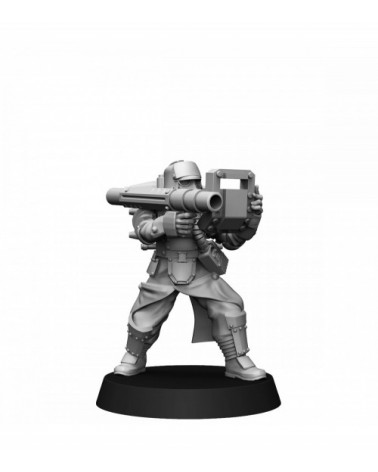 Grim Guard Armored Soldier With Missile Launcher
