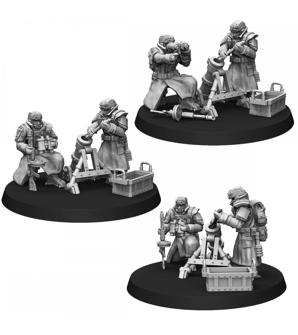 Ice Warriors Heavy Support Squad With Mortar (3U)