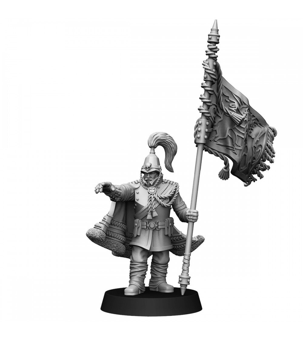Royal Regiment Veteran With Company Banner
