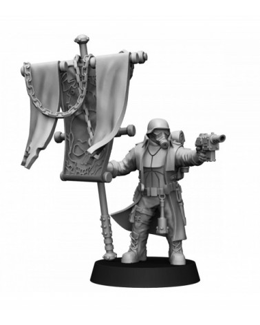 Steel Guard Veteran With Company Banner