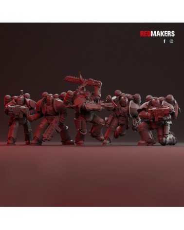 Space Knights Squad With Boltgun