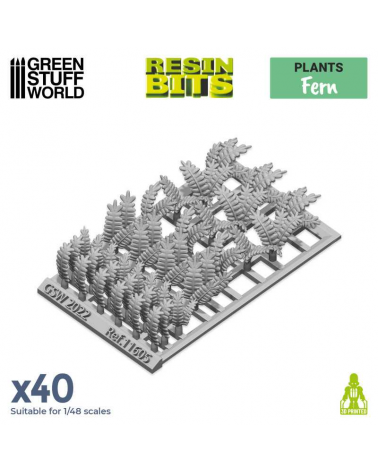 3D printed set - Fern leaves