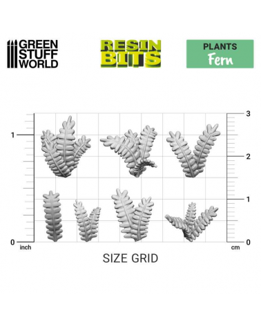 3D printed set - Fern leaves