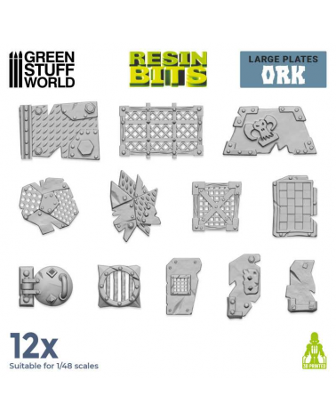 3D printed set - Large Ork plates