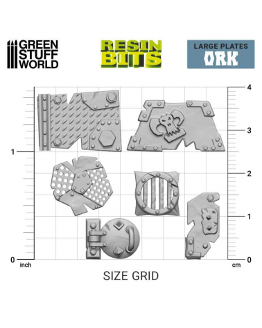 3D printed set - Large Ork plates