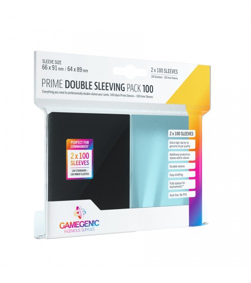 Protège-cartes pack pour 100 cartes PRIME DOUBLE SLEEVING PACK 100