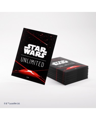 Double Sleeving Pack Card Back Red pour Star Wars Unlimited (2x60 + 1)