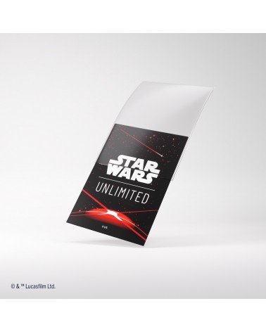 Double Sleeving Pack Card Back Red pour Star Wars Unlimited (2x60 + 1)