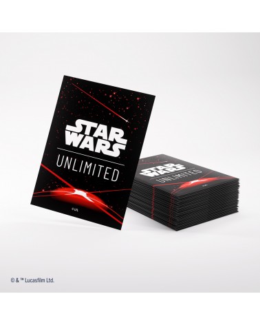 Sleeves Pack Card Back Red pour Star Wars Unlimited (60 + 1)