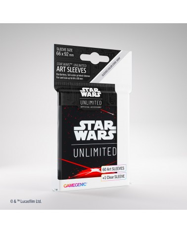 Sleeves Pack Card Back Red pour Star Wars Unlimited (60 + 1)