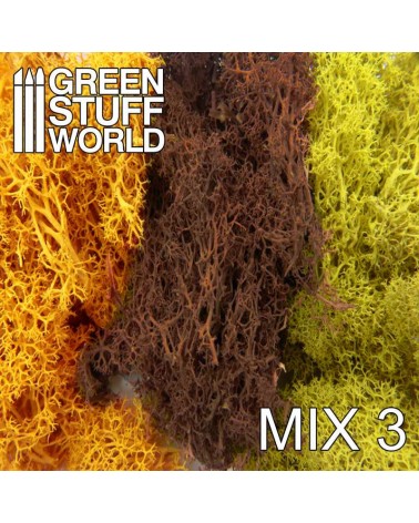 Scenery Moss - Mix 3 / Mousse d'Islande - Mélange Jaune et Marron