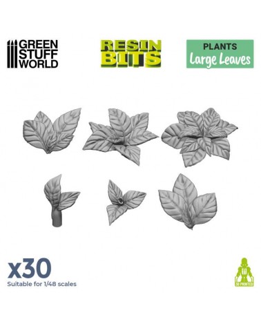 Feuilles longues - Set imprimé en 3D / Large Leaves