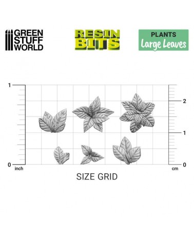 Feuilles longues - Set imprimé en 3D / Large Leaves