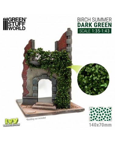 Feuillage lierre miniature - Bouleau vert foncé - Large / Ivy Foliage - Dark Green Birch - Large