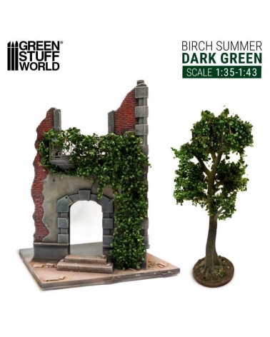 Feuillage lierre miniature - Bouleau vert foncé - Large / Ivy Foliage - Dark Green Birch - Large