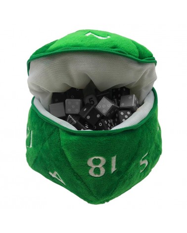 D20 Peluche sac à dés / D20 plush dice bag pouch