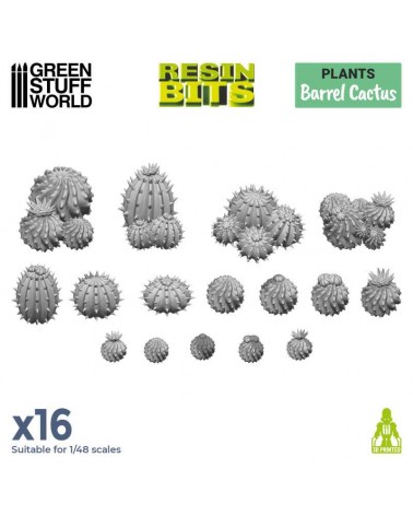 Barrel Cactus - Set imprimé en 3D / 3D printed set