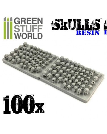 100x Crânes Humains en résine / Resin Skulls