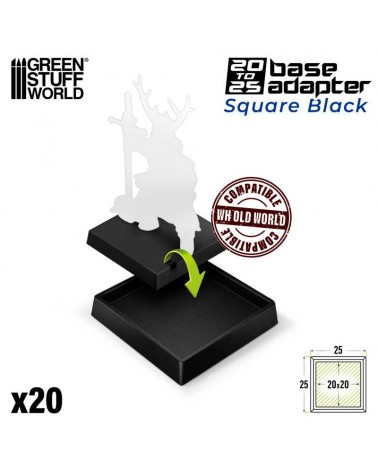 Plastic base adaptor 20 to 25mm (x20)