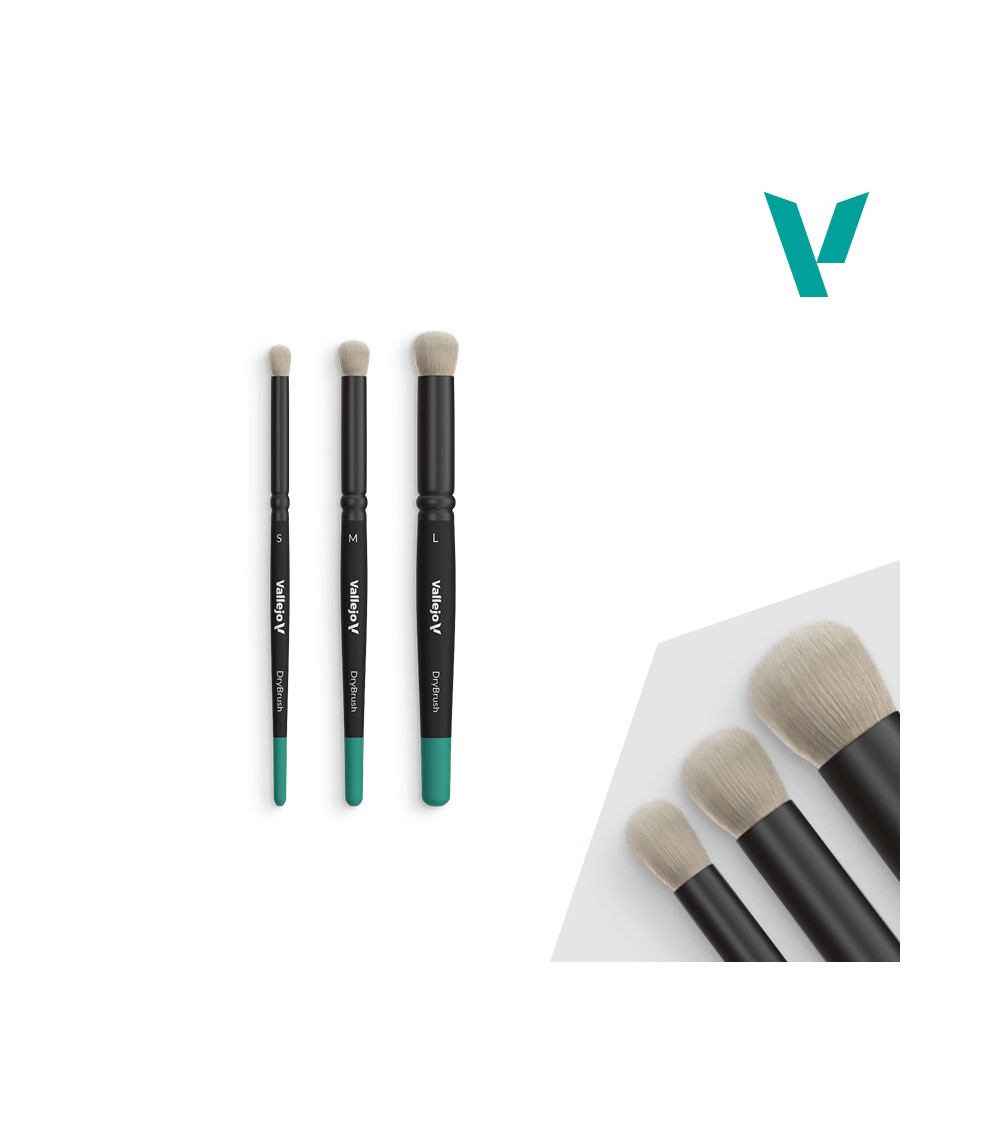 Dry Brush Set - NATURAL HAIR (S, M & L) - Vallejo